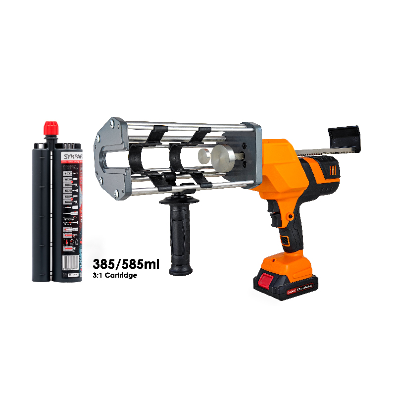 8000n Dual Caulking Gun, che fornisce soluzioni efficienti per l'applicazione di colla a due componenti